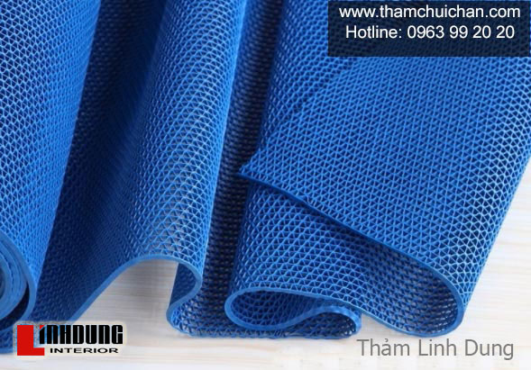 Thảm Nhựa Lưới Chống Trơn Xanh Biển